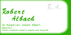 robert albach business card